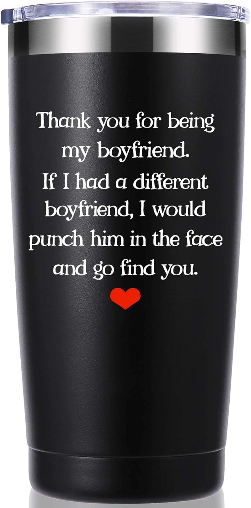Thank You for Being My Boyfriend 20 OZ Tumbler.Valentines Day Gifts.Dating,Anniversary,Birthday,Christmas Gifts for Boyfriend,Husband,Fiance,Men,Naughty Sexy Beast Travel Mug(Black)
