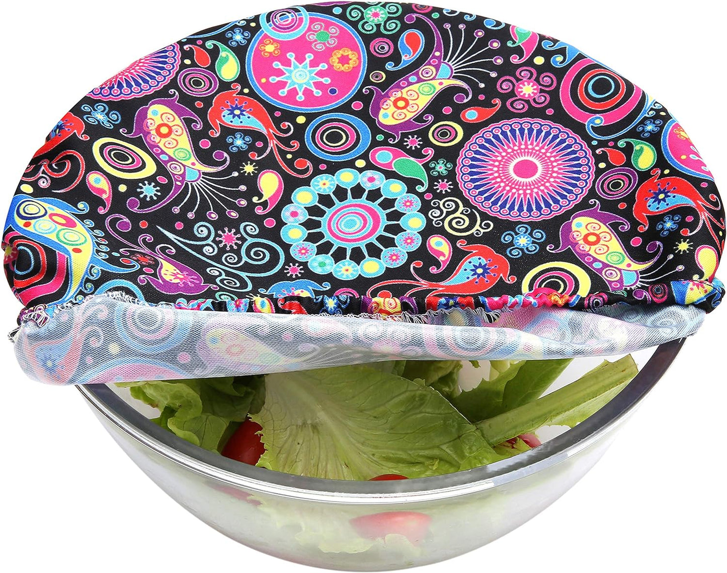 Wegreeco Elastic Reusable Bowl Covers for Bread Proofing, Fabric Cloth Sourdough Bowl Covers for Proofing - Set of 3, Bloom