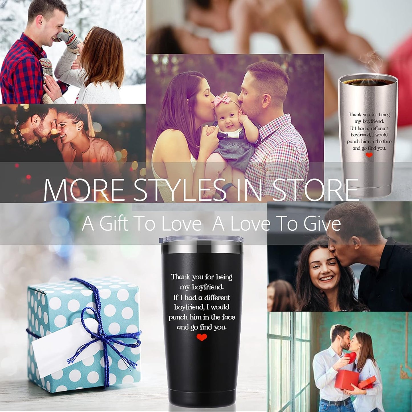 Thank You for Being My Boyfriend 20 OZ Tumbler.Valentines Day Gifts.Dating,Anniversary,Birthday,Christmas Gifts for Boyfriend,Husband,Fiance,Men,Naughty Sexy Beast Travel Mug(Black)