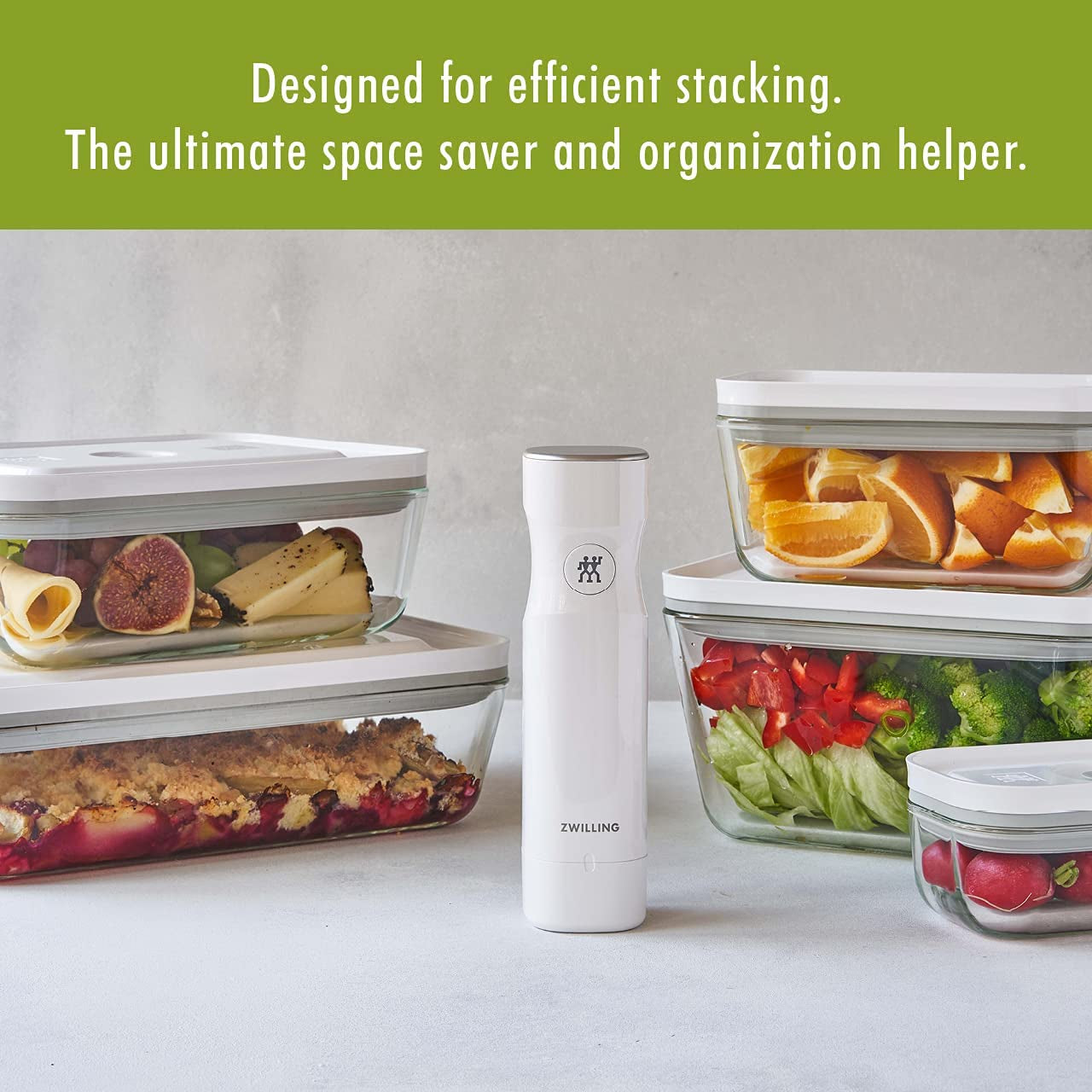 ZWILLING Fresh & save Glass Large Airtight Food Storage Container, Meal Prep Container, Food Saver