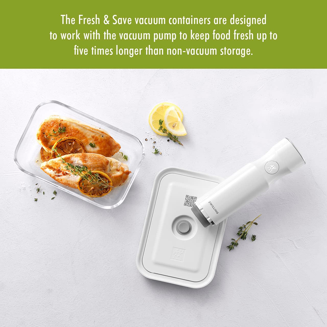 ZWILLING Fresh & save Glass Large Airtight Food Storage Container, Meal Prep Container, Food Saver