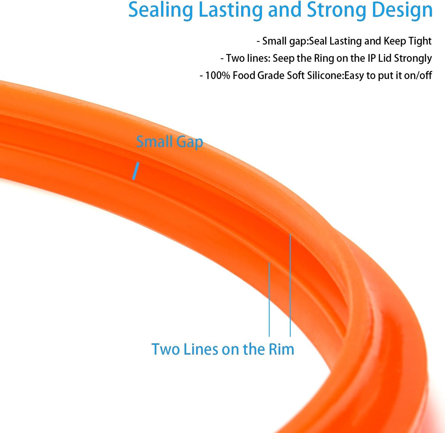 STYDDI 4 Pack 6Qt Silicone Sealing Ring for Instant Pot, Replacement Seal Gasket for Instant Pot 6 Quart Model, Fits Duo 6 Quart, Lux 6 Quart, Duo plus 6 Quart, Ultra 6 Quart, Nova 6 Quart