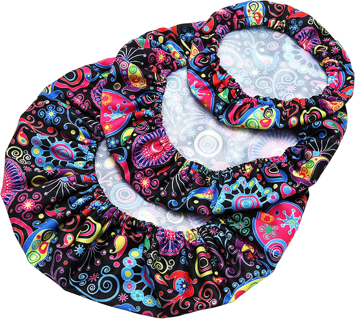 Wegreeco Elastic Reusable Bowl Covers for Bread Proofing, Fabric Cloth Sourdough Bowl Covers for Proofing - Set of 3, Bloom