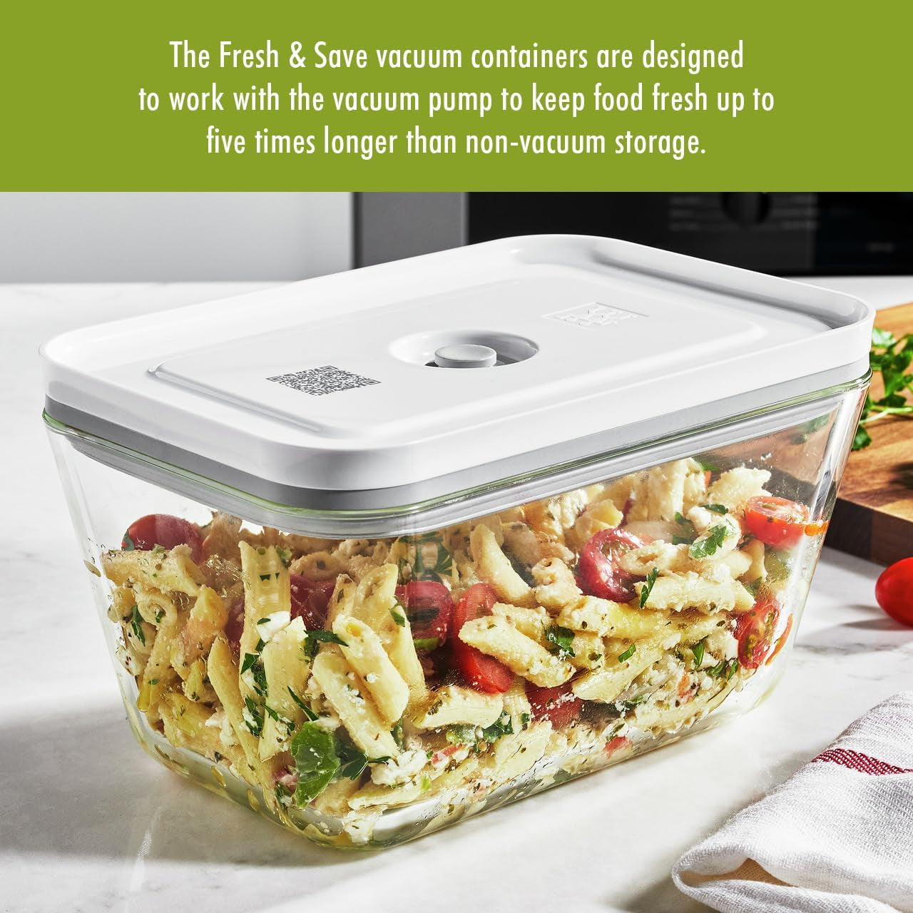 ZWILLING Fresh & save Glass Large Airtight Food Storage Container, Meal Prep Container, Food Saver