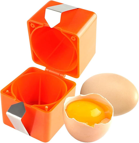 ABS Egg Cracker for Raw Eggs Breaker Egg Shell Cutter and Stainless Steel Egg Strainer Egg Yolk White Separator (1)