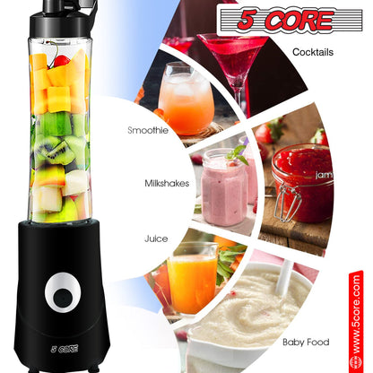 5Core Portable Personal Blender for Kitchen 20Oz Capacity 160W