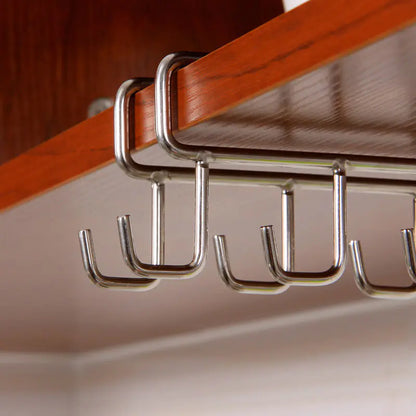 Stainless Steel Hooks for Kitchen Cup Storage