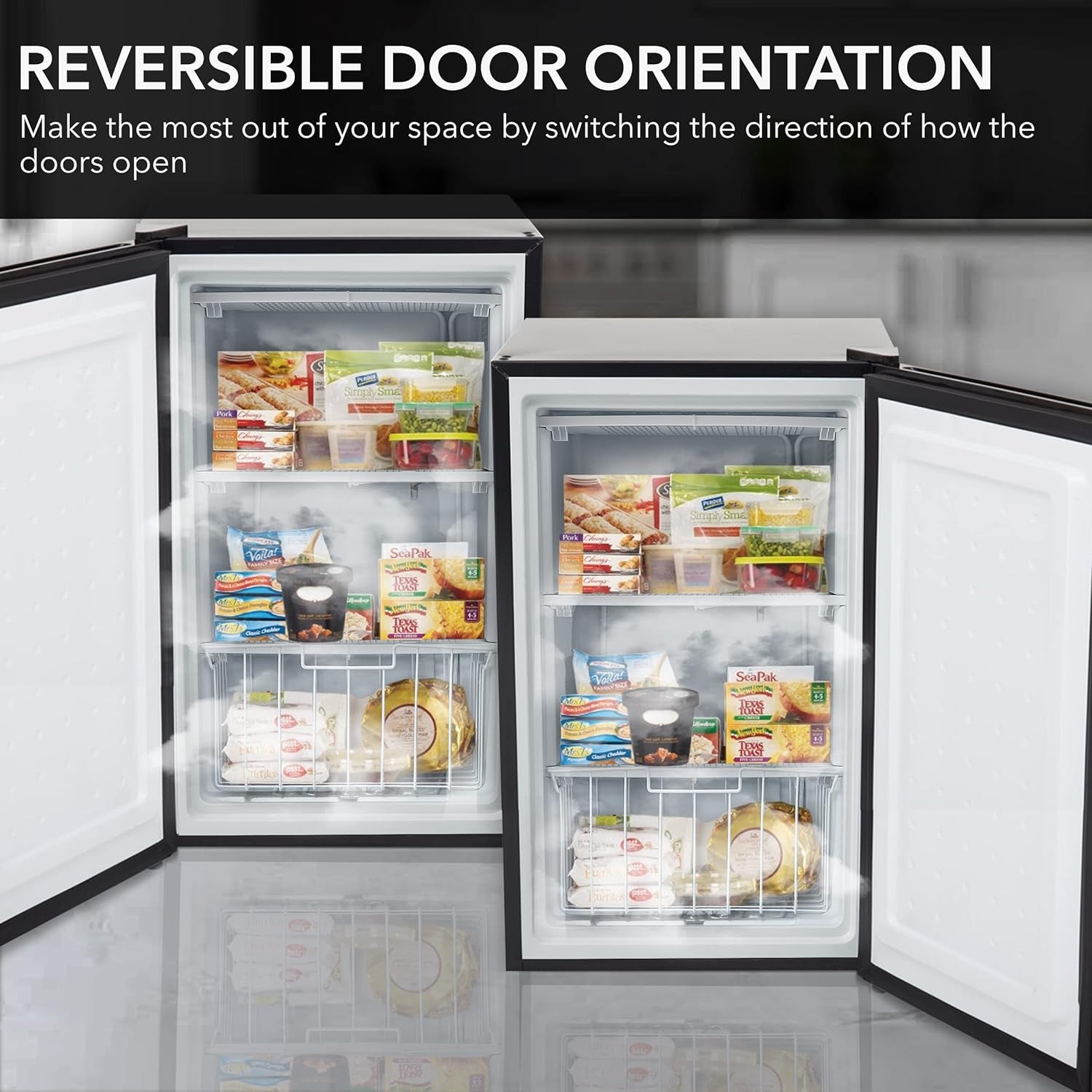 Whynter CUF-301SS Energy Star 3.0 Cubic Feet Upright Freezer, 21" D X 19.5" W X 33.5" H, 3, Stainless Steel