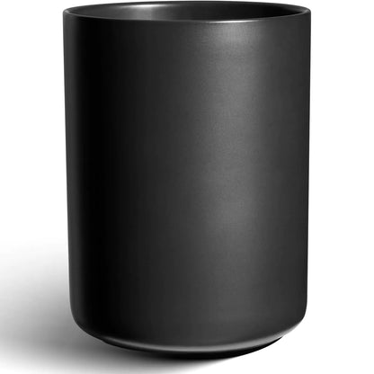 Black Kitchen Utensil Holder for Countertop-6.6in Matte Ceramic Cooking Utensils Holder for Kitchen CounterLarge Kitchen Utensil Holder & Modern Spatula Holder Crock for Farmhouse Kitchen Decor