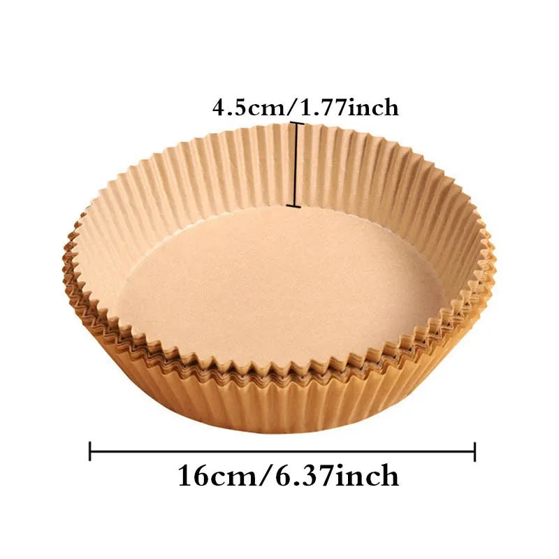 5/50pcs Air Fryer Paper Liner Non-stick Air Fryer Parchment Paper Liners Baking Paper Filters For Kitchen Airfryer Micro-wave