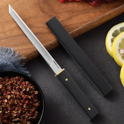 Forged Boning Meat Cleaver Knife Stainless Steel Mongolian Kitchen Hand Meat Fruit Knife Roasted Lamb Steak Knife with Cover