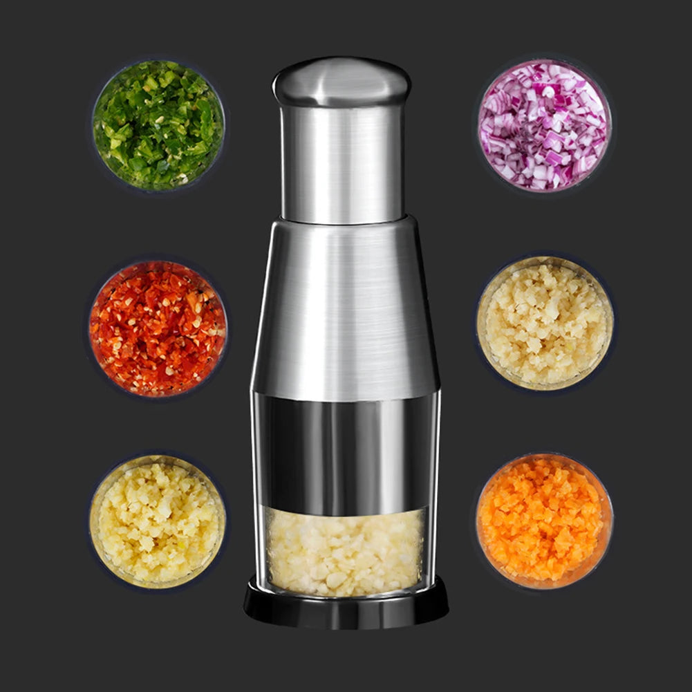 Portable Pat Knife Press Garlic Masher Chopper Cutter Food Processor Shredder Crusher Household Kitchen Gadget