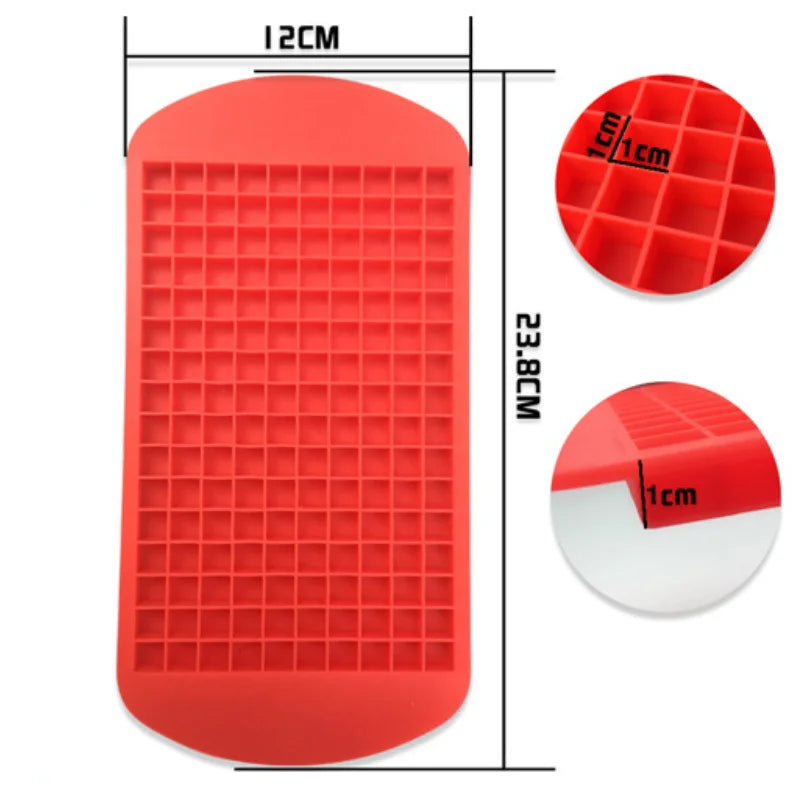 160-Grid Silicone Ice Cube Tray: Create Perfectly-Sized Ice Cubes with This Kitchen Essential!