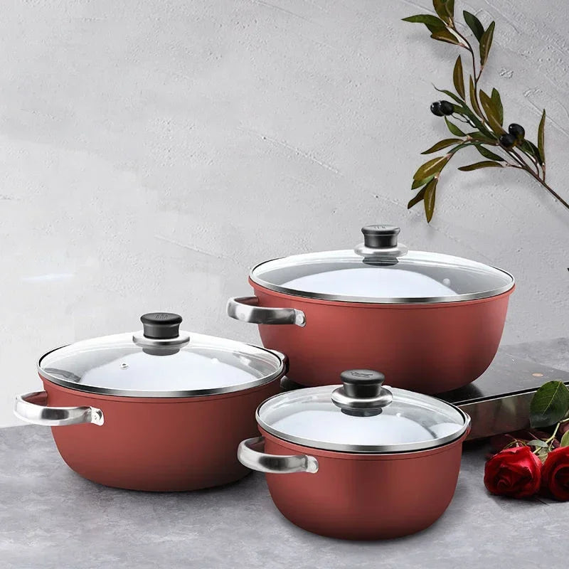 Soup Pot Non-stick Thick Soup Stew Pot Cook Noodles Hot Milk Porridge Pot Gas Cooker Universal Induction  Instant