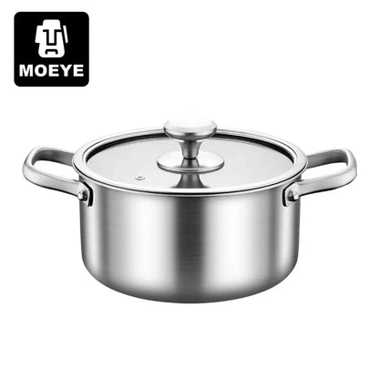 MOEYE Soup Pot 316 Stainless Steel  5-layer Thickening With Lid Electeic Induction Soup Pot