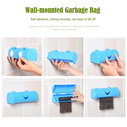 Wall-mounted Plastic Bag Storage Box Garbage Bag Storage Box Kitchen Bathroom Organizers Case