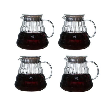 Cafeteira Coffee Pot Striped Filter Coffee Maker Hand Brew  Striped  Maker,Sharing Pot, Kettle Jug