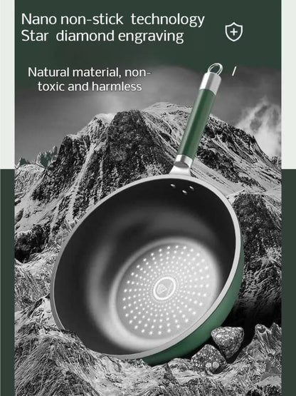 Wearresistant frying pan upgraded crystal diamond nonstick household induction cooker frying pan Non Stick Pancake Pans