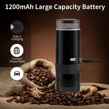 2024 New Electrice Coffee Maker Capsule Ground Coffee Brewer Portable Coffee Machine Fit Coffee Powder and Coffee Capsule