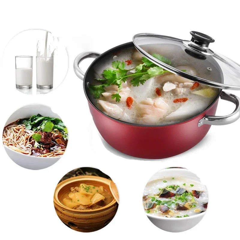 Soup Pot Non-stick Thick Soup Stew Pot Cook Noodles Hot Milk Porridge Pot Gas Cooker Universal Induction  Instant