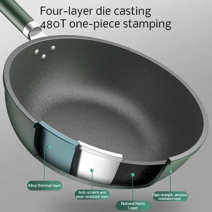 Wearresistant frying pan upgraded crystal diamond nonstick household induction cooker frying pan Non Stick Pancake Pans