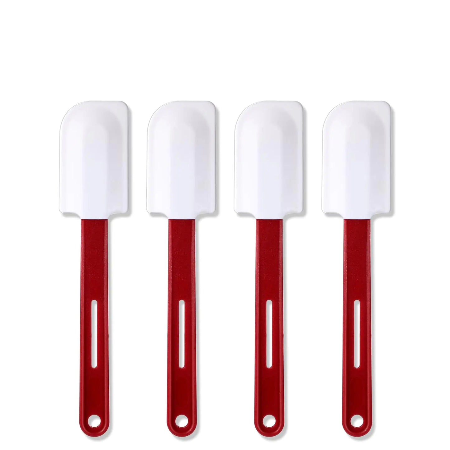 Norme 4 Pcs High Temp Silicone Spatulas Heat Resistant Rubber Spatula Commercial Silicone Scraper Spatula with Handle for Kitchen Cooking Baking Mixing Utensils Dishwasher Safe (10 Inch)
