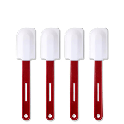 Norme 4 Pcs High Temp Silicone Spatulas Heat Resistant Rubber Spatula Commercial Silicone Scraper Spatula with Handle for Kitchen Cooking Baking Mixing Utensils Dishwasher Safe (10 Inch)