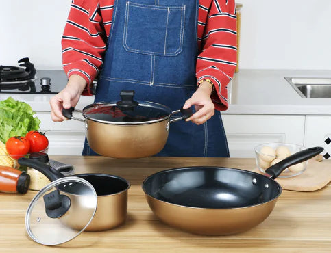 Set of Kitchen Cooking Pots and Cookware