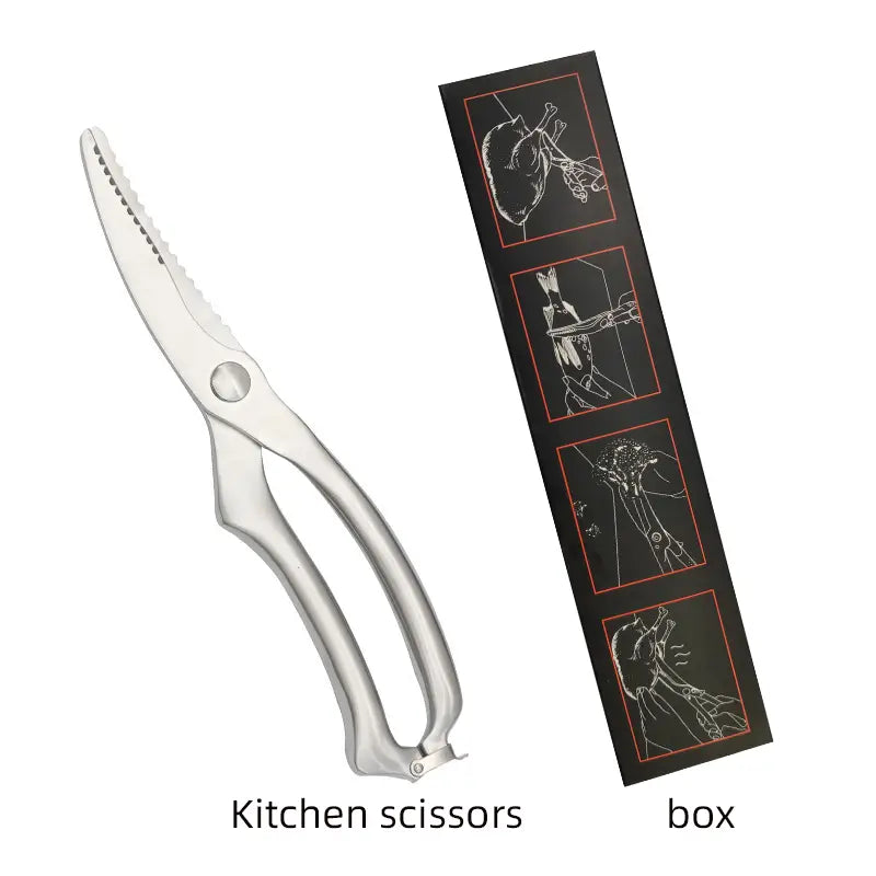 Heavy Duty Stainless Steel Kitchen Scissors (1pc)