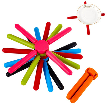 Kitchen Utility Foldable Cross Silicone Trivets