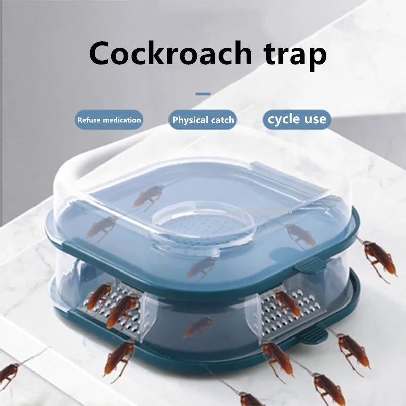 Reusable Household Cockroach Trap Box Cockroach Insect Cockroach Catcher Cockroach Killer Traps Pesticides for Kitchen Garden