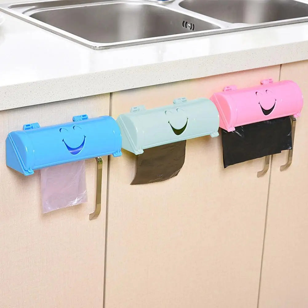 Wall-mounted Plastic Bag Storage Box Garbage Bag Storage Box Kitchen Bathroom Organizers Case