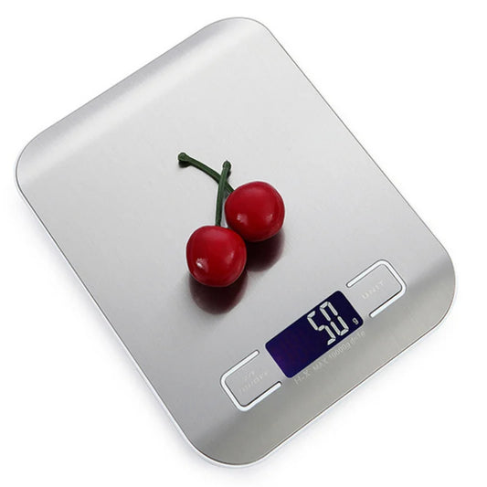 10/5Kg Kitchen Digital Scales Stainless Steel Weighing for Food Diet Postal Balance Measuring LCD Precision Electronic Scales